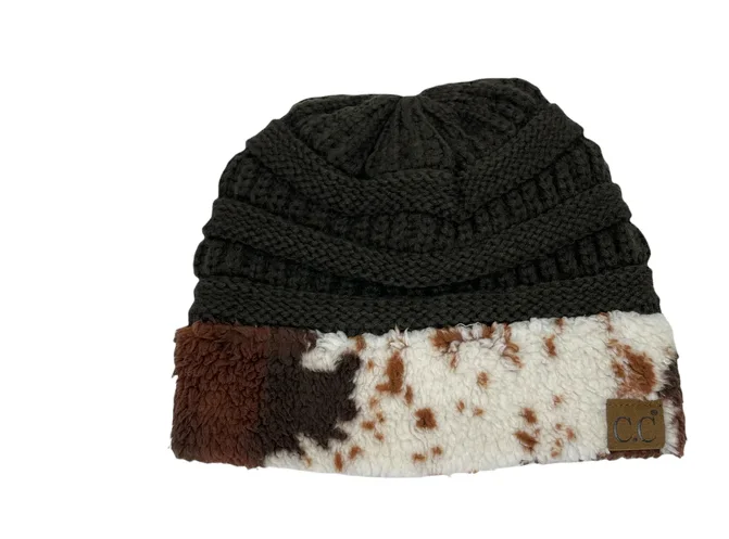 C.C. Cow print Beanie