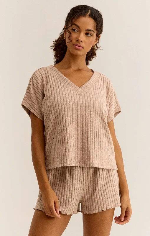 Harper Rib V-Neck Top