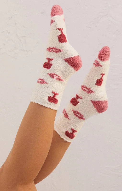 Plush Wine Socks