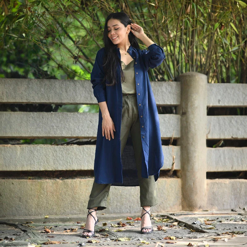 Linen 3 Piece Co Ord Set for Women | Olive & Navy