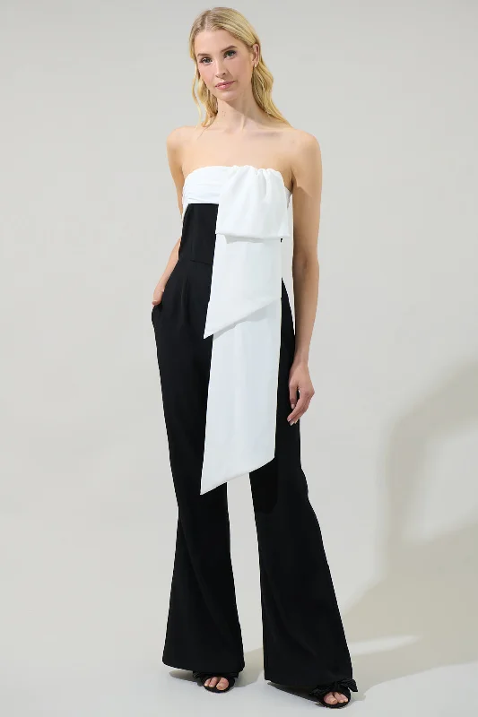 Gerri Contrast Strapless Jumpsuit