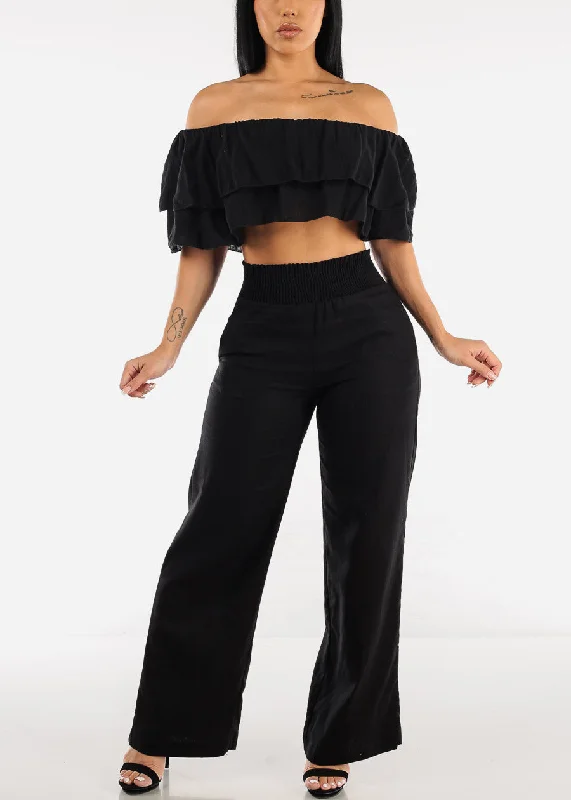 black-spandex-waist-wide-leg-linen-pants-6811pyblk