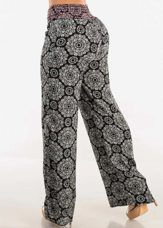 boho-smocked-waist-floral-palazzo-pants-black-v14357zastblk