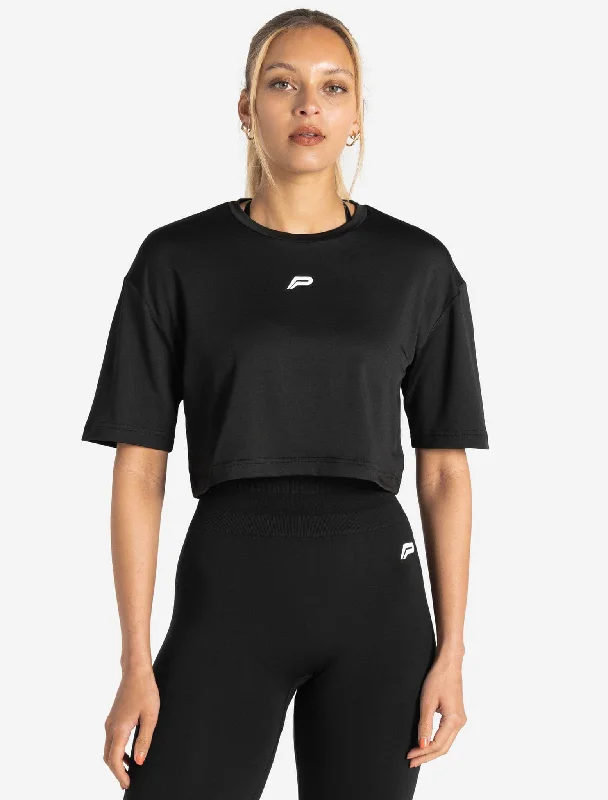 BreathEasy® Crop T-Shirt - Black