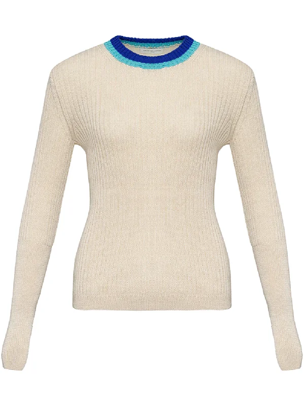 Fitted Crew Neck Sweater