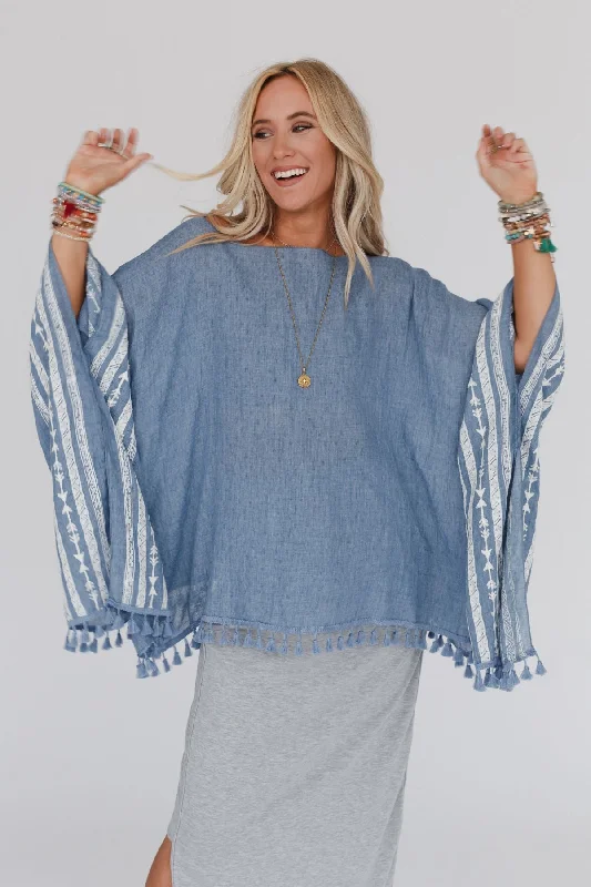 fallon-embroidered-sleeve-tassel-poncho-blue