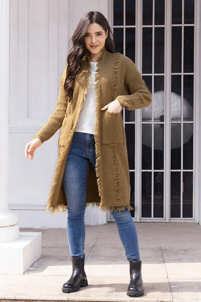 fringe-trim-open-front-cardigan-with-pockets