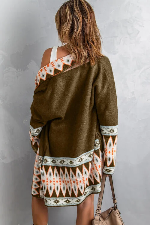 geometric-open-front-long-sleeve-cardigan