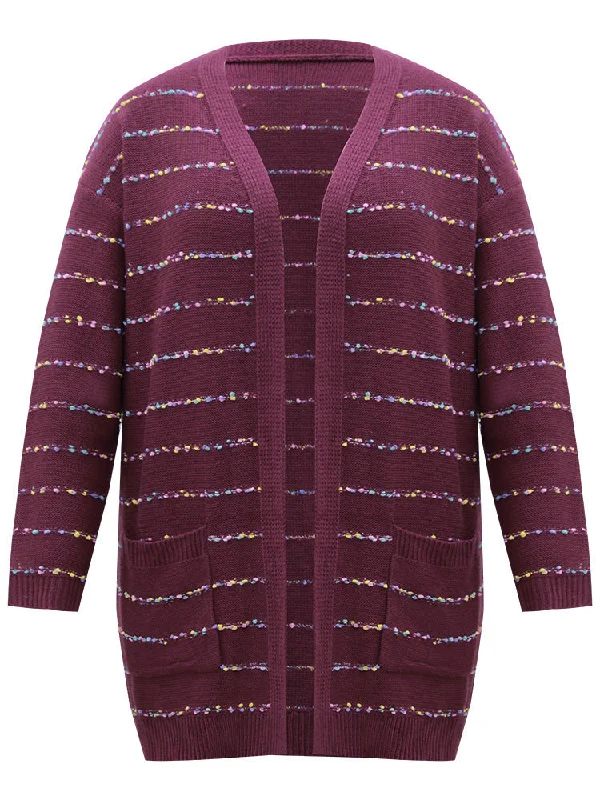 heather-rainbow-striped-open-front-cardigan