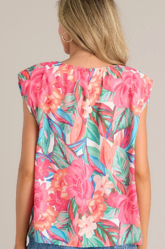 jungle-bloom-hot-pink-multi-floral-cap-sleeve-top