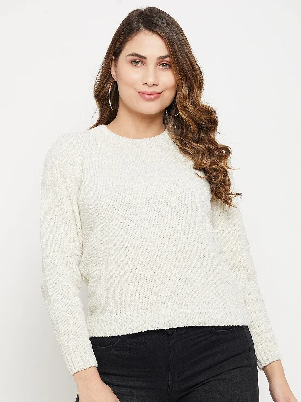 Madame Open Knit Off White Sweater