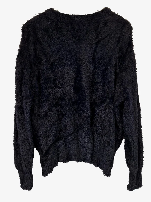 Madison The Label Cozy Crew Neck Faux Fur Jumper Size M