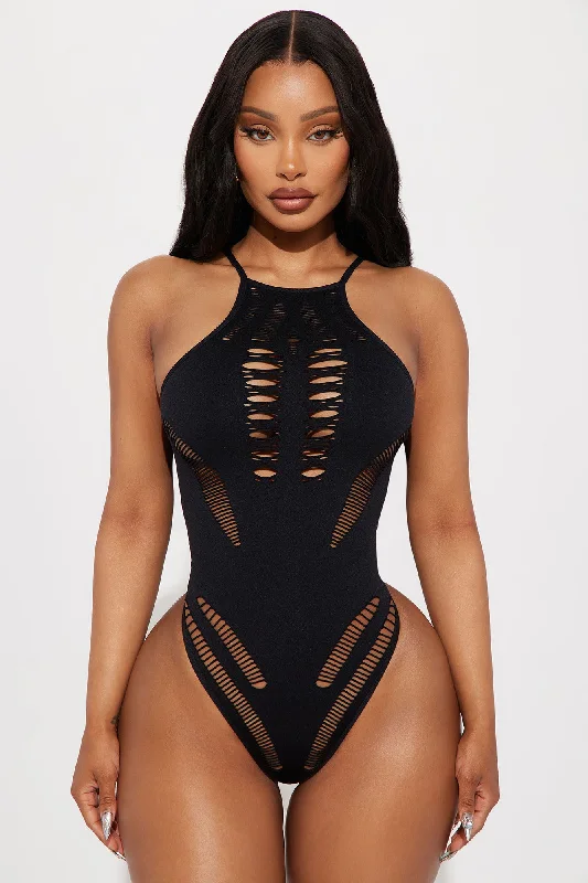 Malika Seamless Bodysuit - Black