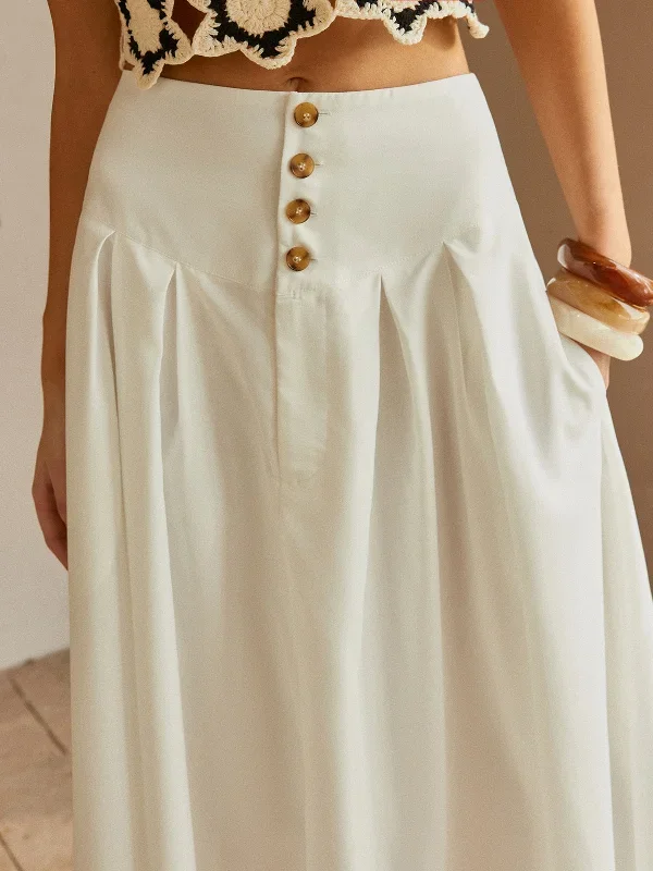 oversized-button-ruched-pockets-skirt