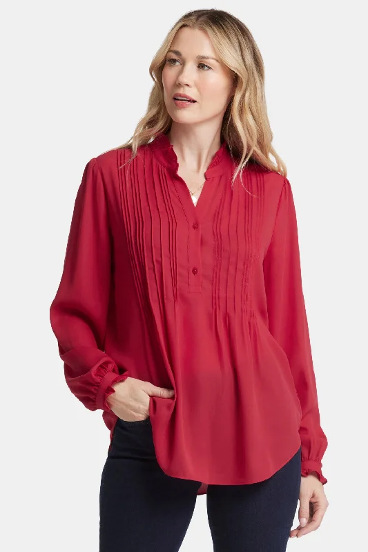 pleated-front-tunic-jalapeno-red