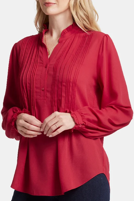 pleated-front-tunic-jalapeno-red