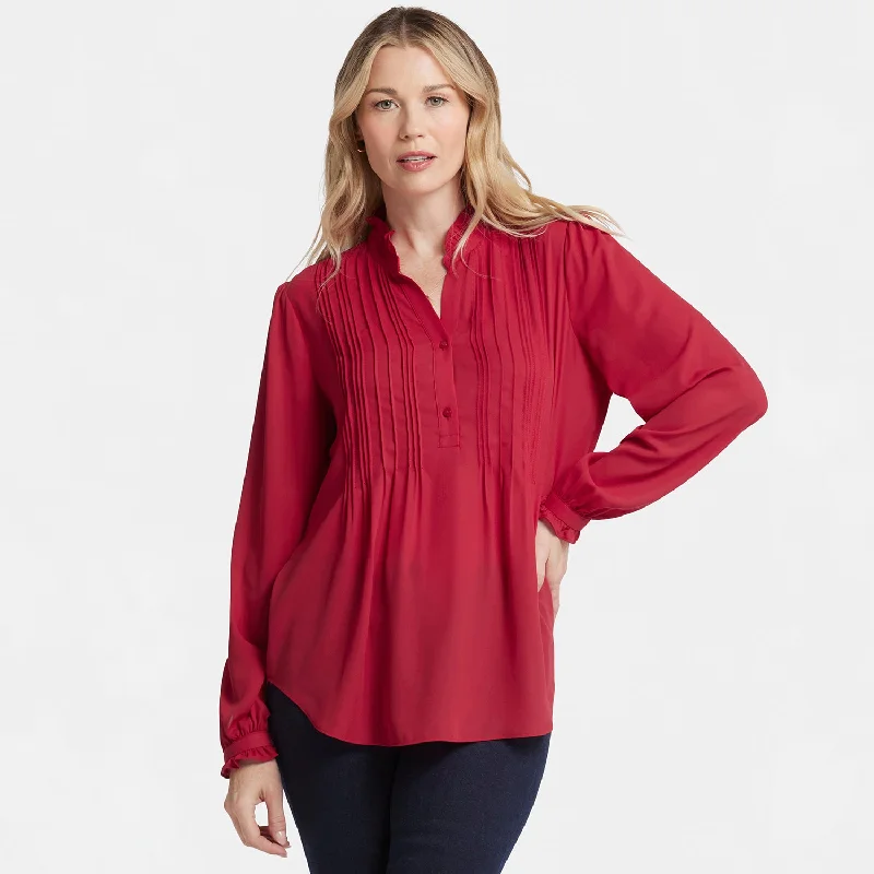 pleated-front-tunic-jalapeno-red