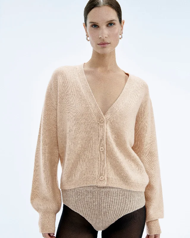 Pull Cardigan  (S24 / FEMME / Beige Chiné)