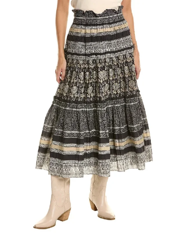 SEA NY Tasha Print Midi Skirt