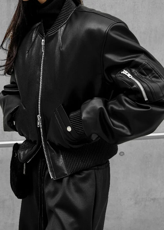 sille-faux-leather-cropped-bomber-black