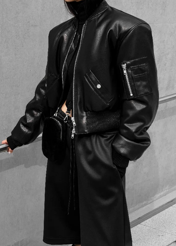 sille-faux-leather-cropped-bomber-black