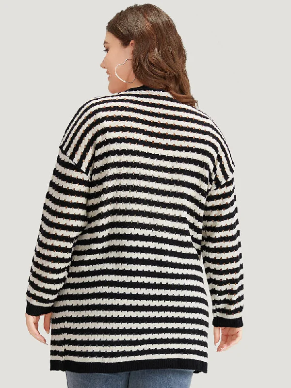 striped-geo-eyelet-drop-shoulder-cardigan