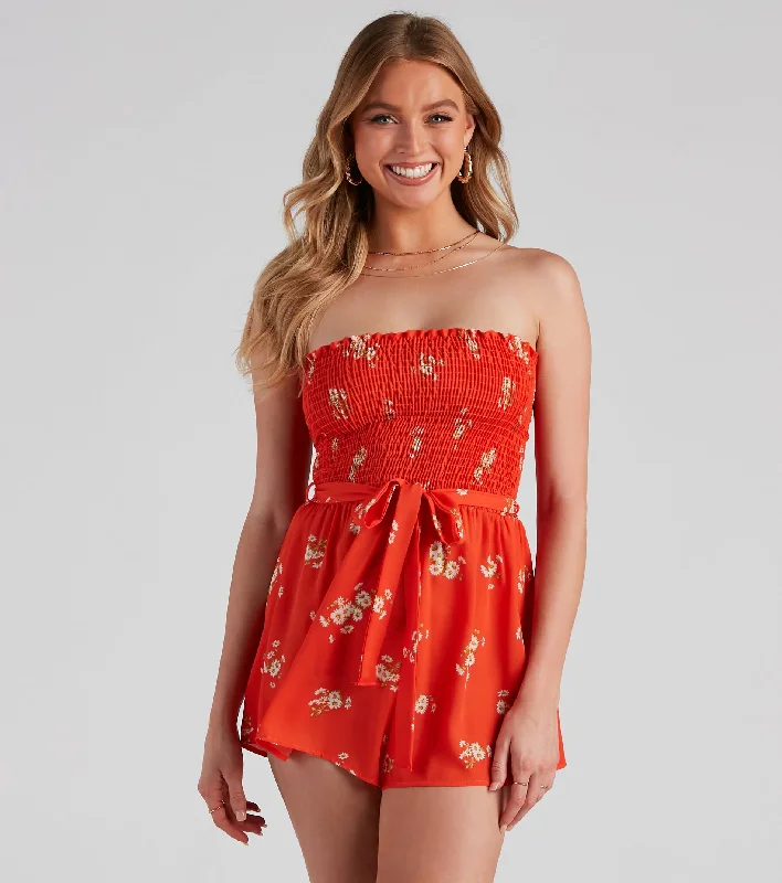 Sweet Summer Style Floral Romper