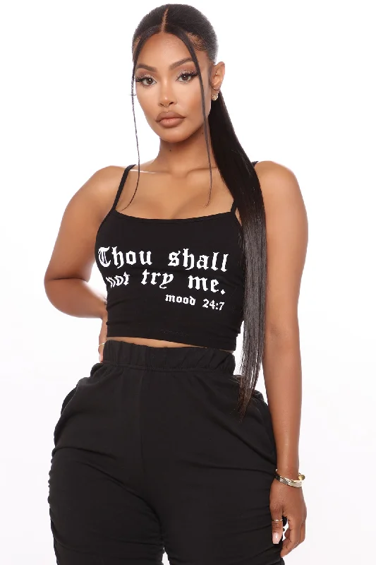 Try Me Tank Top - Black