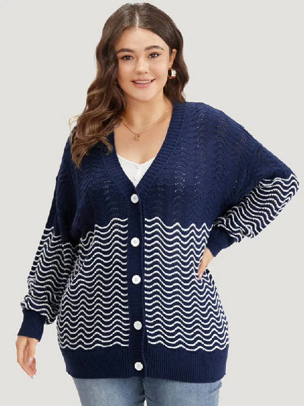 water-ripple-button-fly-elastic-cuffs-cardigan